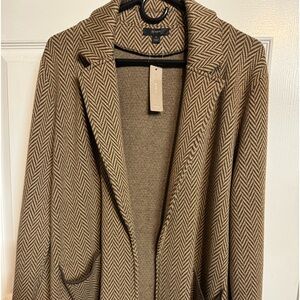 J. Crew Brown Herringbone Women's Sweater Blazer